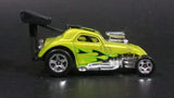 2009 Hot Wheels Modified Rides Fiat 500c Satin Green Turbo Flame Die Cast Toy Race Car Vehicle