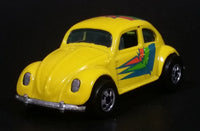 1991 Hot Wheels Park 'n Plates 1953-57 Volkswagen VW Bug Yellow Die Cast Toy Car Vehicle