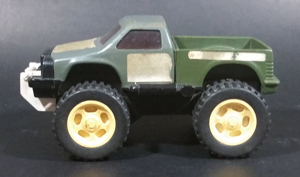 Vintage Tonka Grey and Army Green Combo Pull back Pickup Truck Made in Japan Pressed Steel Cab - Treasure Valley Antiques & Collectibles