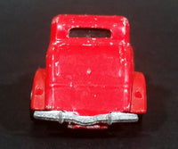 Rare 1987 Hot Wheels 3-Window '34 Red w/ Yellow White Black ZZ Die Cast Toy Car Hot Rod Vehicle