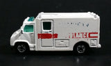 1989 Hot Wheels Workhorses American Ambulance White Die Cast Toy Car Emergency Paramedics Rescue Vehicle - Opening Rear Doors - Treasure Valley Antiques & Collectibles