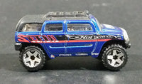 2004 Hot Wheels First Editions Rockster Blue Hummer Style Die Cast Toy Car Vehicle - Treasure Valley Antiques & Collectibles