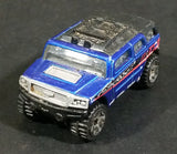 2004 Hot Wheels First Editions Rockster Blue Hummer Style Die Cast Toy Car Vehicle - Treasure Valley Antiques & Collectibles