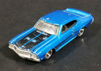 2010 Hot Wheels Muscle Mania '70 Buick GSX Dark Electric Blue Die Cast Toy Car Vehicle - Treasure Valley Antiques & Collectibles