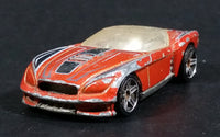 2007 Hot Wheels HW's Design Pony-Up Orange w/ Grey & Black Stripes Die Cast Toy Race Car Vehicle - Treasure Valley Antiques & Collectibles