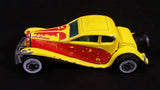 1986 Hot Wheels '37 Bugatti Yellow and Red Die Cast Toy Classic Luxury Car Vehicle - Treasure Valley Antiques & Collectibles