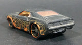 2008 Hot Wheels Heat Fleet '69 Mustang Flat Black w/ Flames Die Cast Toy Muscle Car Vehicle - Treasure Valley Antiques & Collectibles