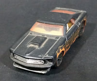 2008 Hot Wheels Heat Fleet '69 Mustang Flat Black w/ Flames Die Cast Toy Muscle Car Vehicle - Treasure Valley Antiques & Collectibles