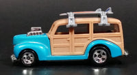 2010 Hot Wheels HW Garage '40s Woodie Ocean Blue Surfing Die Cast Toy Muscle Car Vehicle - Treasure Valley Antiques & Collectibles