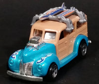 2010 Hot Wheels HW Garage '40s Woodie Ocean Blue Surfing Die Cast Toy Muscle Car Vehicle - Treasure Valley Antiques & Collectibles