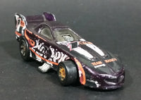 1999 Hot Wheels Mega Graphics Pontiac Firebird Funny Car Dark Black Purple Die Cast Toy Car Vehicle - Treasure Valley Antiques & Collectibles