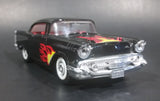Vintage Majorette '57 Chevy Bel Air Black w/ Flames 1/34 Scale Die Cast Toy Model Car Vehicle w/ Opening Doors - Treasure Valley Antiques & Collectibles