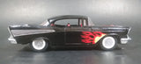 Vintage Majorette '57 Chevy Bel Air Black w/ Flames 1/34 Scale Die Cast Toy Model Car Vehicle w/ Opening Doors - Treasure Valley Antiques & Collectibles