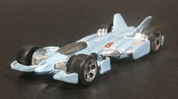 2002 Hot Wheels Jet Threat 3.0 Light Metallic Blue Die Cast Toy Race Car Vehicle - Treasure Valley Antiques & Collectibles