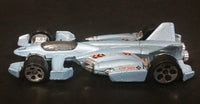 2002 Hot Wheels Jet Threat 3.0 Light Metallic Blue Die Cast Toy Race Car Vehicle - Treasure Valley Antiques & Collectibles