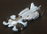 2002 Hot Wheels Jet Threat 3.0 Light Metallic Blue Die Cast Toy Race Car Vehicle - Treasure Valley Antiques & Collectibles