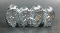 Four Wise Monkeys See No Evil Hear No Evil Speak No Evil Have No Fun Metal Sculpture - Nickel? - Treasure Valley Antiques & Collectibles