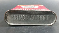 Vintage Prince Albert Crimp Cut Long Burning Pipe And Cigarette Red Hinged 1 1/2 Oz. Tobacco Tin - Treasure Valley Antiques & Collectibles