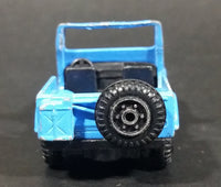 Vintage 1980s Yatming Jeep CJ7 Sky Blue w/ Silver Die Cast Toy Car Vehicle - Treasure Valley Antiques & Collectibles