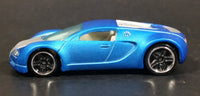 2010 Hot Wheels Hot Auction Bugatti Veyron Satin Blue Die Cast Toy Dream Super Car Vehicle - Treasure Valley Antiques & Collectibles