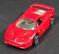 2007 Hot Wheels All Stars Ferrari F50 Red Die Cast Toy Dream Super Car Vehicle