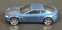 2008 Hot Wheels All Stars Aston Martin V8 Vantage Metallic Dark Blue Die Cast Toy Car Vehicle - Treasure Valley Antiques & Collectibles