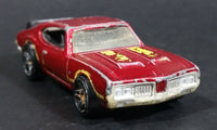 2010 Hot Wheels Hot Auction Olds 442 Metallic Red Die Cast Toy Muscle Car Vehicle - Treasure Valley Antiques & Collectibles