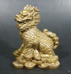 Vintage Solid Brass Foo Dog 3" Decorative Statue Ornament - Treasure Valley Antiques & Collectibles