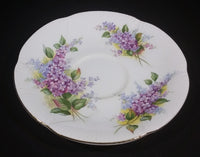 Vintage Royal Albert Blossom Time Series Lilac Purple Fine Bone China Tea Cup Saucer Plate - Treasure Valley Antiques & Collectibles