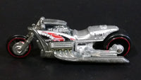 2005 Hot Wheels First Editions Realistix Airy 8 Metalflake Silver Motorcycle Die Cast Toy Vehicle - Treasure Valley Antiques & Collectibles