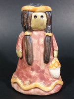 Hand Painted Small Native Girl Ceramic Figurine Numbered 14 - Treasure Valley Antiques & Collectibles