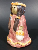 Hand Painted Small Native Girl Ceramic Figurine Numbered 14 - Treasure Valley Antiques & Collectibles