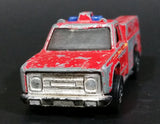 1982 Hot Wheels Flying Colors Rescue Ranger Red Fire Truck Die Cast Toy Car Vehicle - BW - Blue Lights - Treasure Valley Antiques & Collectibles