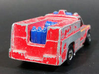 1982 Hot Wheels Flying Colors Rescue Ranger Red Fire Truck Die Cast Toy Car Vehicle - BW - Blue Lights - Treasure Valley Antiques & Collectibles