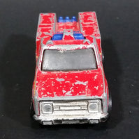 1982 Hot Wheels Flying Colors Rescue Ranger Red Fire Truck Die Cast Toy Car Vehicle - BW - Blue Lights - Treasure Valley Antiques & Collectibles