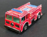 1982 Hot Wheels Fire Eater Red Fire Truck Die Cast Toy Car Vehicle - BW - Blue Lights - Treasure Valley Antiques & Collectibles