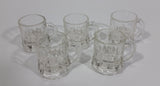 Set of 5 Vintage 1940s Clear Federal Mini Beer Mug Shot Glasses - Treasure Valley Antiques & Collectibles