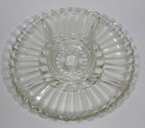 12" Round Crystal Sectioned Vegetable and Dip Serving Platter - Treasure Valley Antiques & Collectibles