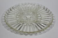 12" Round Crystal Sectioned Vegetable and Dip Serving Platter - Treasure Valley Antiques & Collectibles