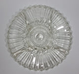 12" Round Crystal Sectioned Vegetable and Dip Serving Platter - Treasure Valley Antiques & Collectibles