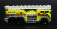 2010 Hot Wheels Race World City 5 Alarm Fire Engine Ladder Truck Yellow Die Cast Toy Car Emergency Rescue Vehicle - Treasure Valley Antiques & Collectibles