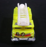 2010 Hot Wheels Race World City 5 Alarm Fire Engine Ladder Truck Yellow Die Cast Toy Car Emergency Rescue Vehicle - Treasure Valley Antiques & Collectibles