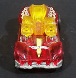 2005 Hot Wheels What-4-2 Translucent Red w/ Flames Die Cast Toy Race Car Vehicle - Treasure Valley Antiques & Collectibles