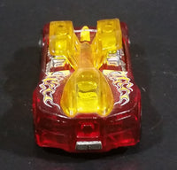 2005 Hot Wheels What-4-2 Translucent Red w/ Flames Die Cast Toy Race Car Vehicle - Treasure Valley Antiques & Collectibles