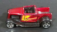 2005 Hot Wheels Heat Fleet II Hooligan Dark Red Die Cast Toy Car Hot Rod Vehicle - Treasure Valley Antiques & Collectibles