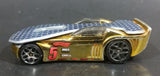 2007 Hot Wheels Solar Reflex Chrome Gold Blue Die Cast Toy Car Vehicle - Treasure Valley Antiques & Collectibles