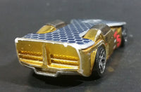 2007 Hot Wheels Solar Reflex Chrome Gold Blue Die Cast Toy Car Vehicle - Treasure Valley Antiques & Collectibles