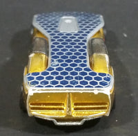 2007 Hot Wheels Solar Reflex Chrome Gold Blue Die Cast Toy Car Vehicle - Treasure Valley Antiques & Collectibles