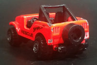 1996 Hot Wheels Baywatch Jeep CJ Bright Orange Die Cast Toy Car Vehicle - Treasure Valley Antiques & Collectibles