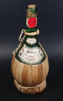 Vintage 1969 Melini Chianti Wicker Wrapped 95 Centiliter Glass Wine Bottle Made in Italy - Treasure Valley Antiques & Collectibles